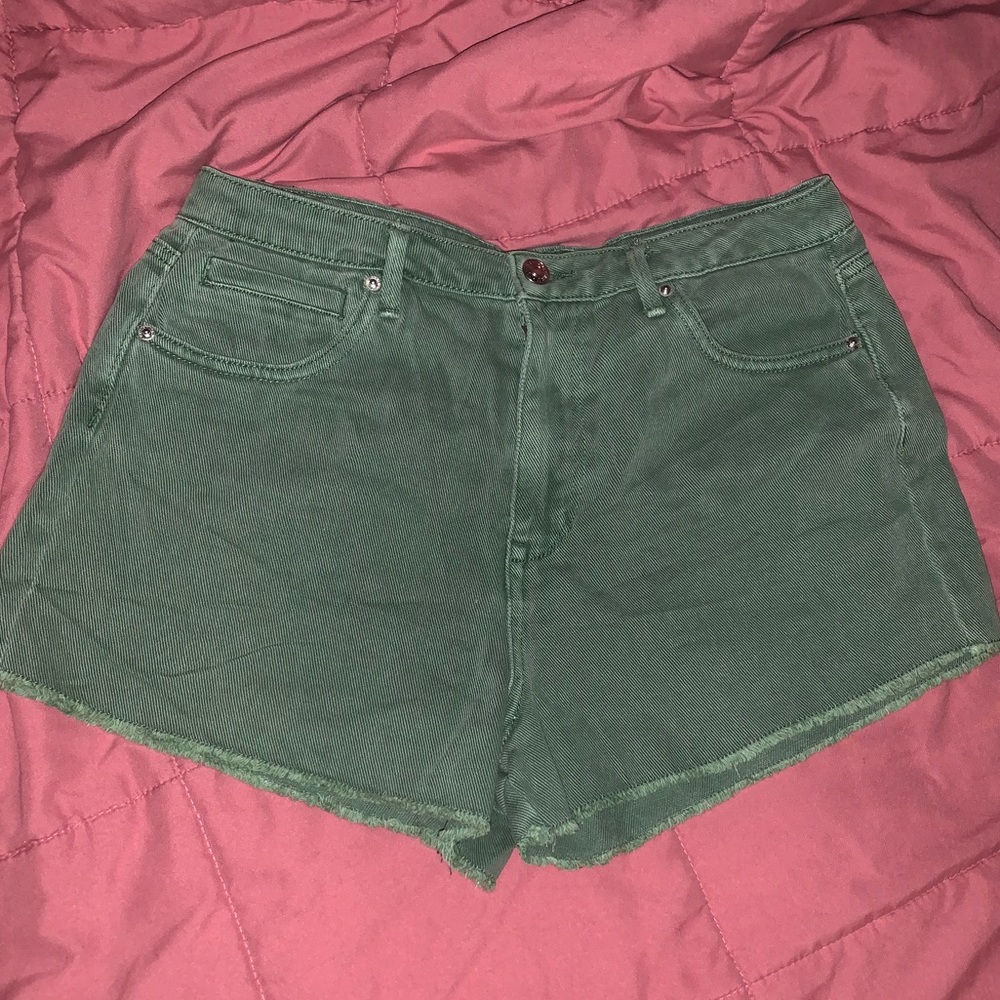 Green Forever 21 Jean shorts